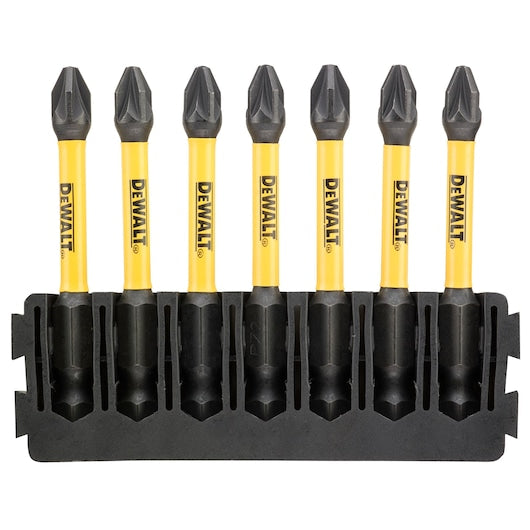 Barra de bits de chave de fenda Dewalt (DT70821-QZ) EXTREME® FLEXTORQ® 57mm PZ2 (7 peças)