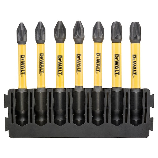 Barra de bits de chave de fenda Dewalt (DT70822-QZ) EXTREME® FLEXTORQ® 57mm PZ (7 peças)