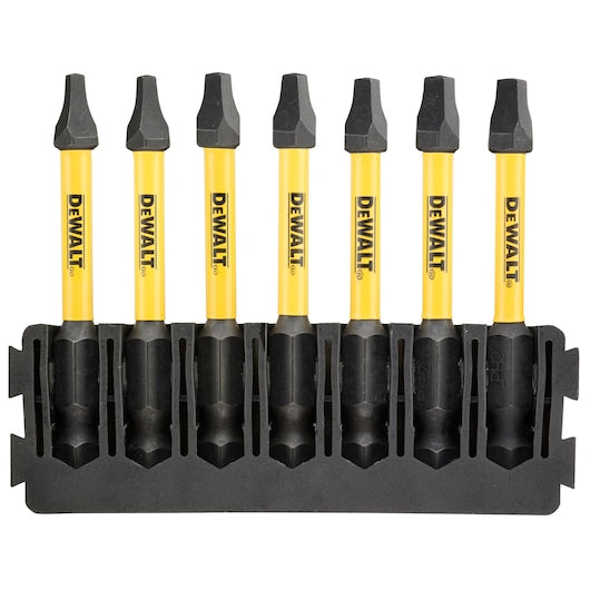 Barra de bits de chave de fenda quadrada Dewalt (DT70824-QZ) EXTREME® FLEXTORQ® de 57 mm (7 peças)