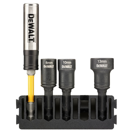 Dewalt (DT70827-QZ) Conjunto de 4 barras porta-bits e chave de fenda laváveis.