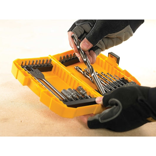 Conjunto de Pontas de Parafusadeira de Alto Desempenho Dewalt (DT71501-QZ) com Estojo de Armazenamento de Bolso Pz2 x 25 (56 peças)