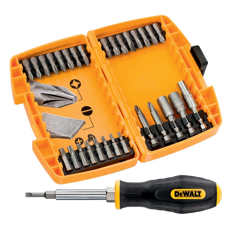 Juego de destornilladores Dewalt (DT71506-QZ) 6 en 1 en estuche TOUGHCASE+ pequeño (30 piezas).
