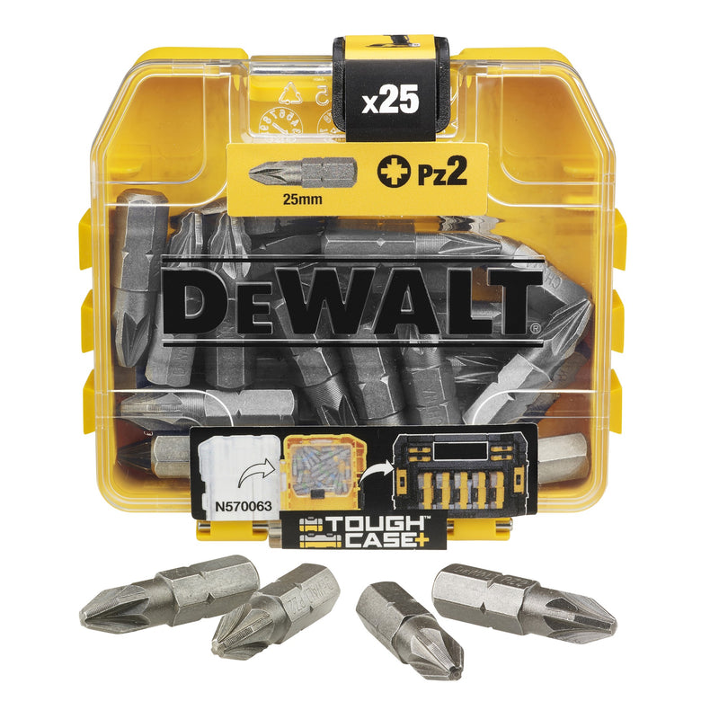 Conjunto de parafusos de alto desempenho Dewalt (DT71521-QZ) de 25 mm em estojo compacto TOUGHCASE+ (25 peças)