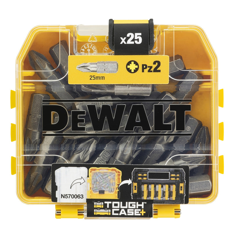 Conjunto de parafusos de alto desempenho Dewalt (DT71521-QZ) de 25 mm em estojo compacto TOUGHCASE+ (25 peças)