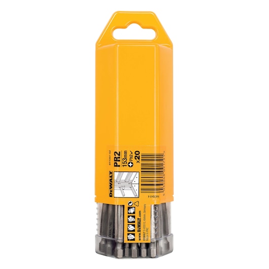 Ponta de chave de fenda para drywall Dewalt (DT7207-QZ) PR2 de 153 mm (pacote com 20)