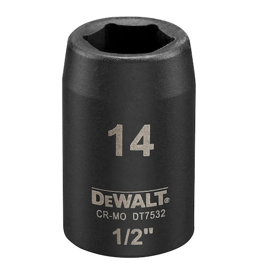 Soquete de impacto raso Dewalt (DT7532-QZ) de 14 mm e 1/2".