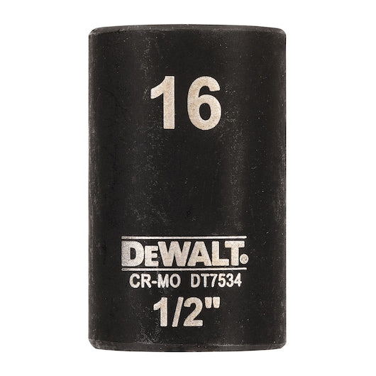 Soquete de impacto raso Dewalt (DT7534-QZ) de 16 mm e 1/2".