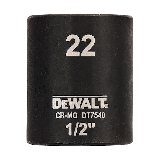 Soquete de impacto raso Dewalt (DT7540-QZ) de 22 mm e 1/2".