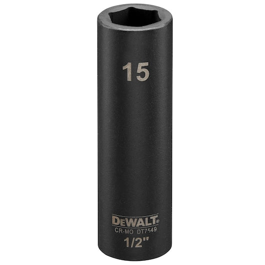 Soquete de impacto profundo Dewalt (DT7549-QZ) de 15 mm e 1/2".