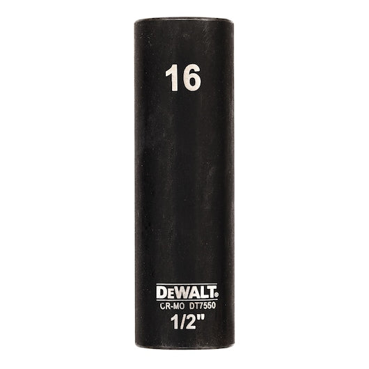 Soquete de impacto profundo Dewalt (DT7550-QZ) de 16 mm e 1/2".