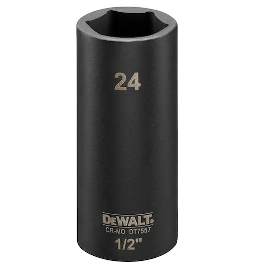 Soquete de impacto profundo Dewalt (DT7557-QZ) de 24 mm e 1/2".