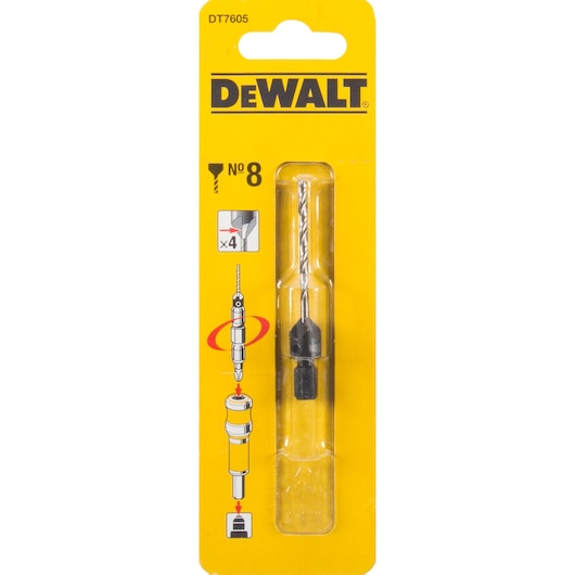 Broca piloto e escareadora Dewalt (DT7605-XJ) de 2,77 mm nº 8