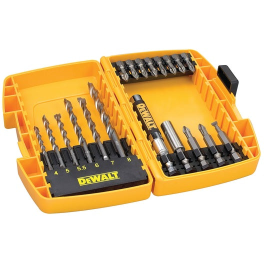 Conjunto de 19 peças Dewalt (DT7928B-QZ) em estojo de transporte com brocas para alvenaria EXTREME