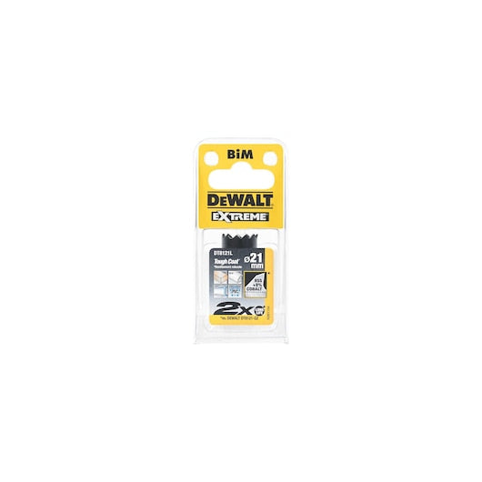 Serra copo bimetálica Dewalt (DT8121L-QZ) EXTREME® de 21 mm em aço rápido.