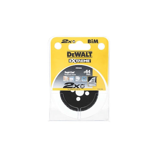 Serra copo bimetálica Dewalt (DT8164L-QZ) EXTREME® de 64 mm em aço rápido.