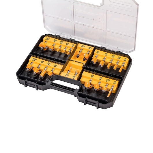 Conjunto de fresas de imersão Dewalt (DT90017-QZ) de 8 mm com estojo de armazenamento (22 peças)