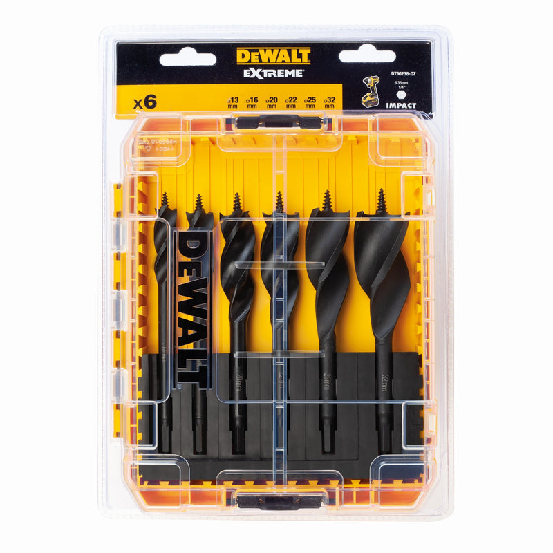 Dewalt (DT90238-QZ) 152mm Tri-Flute Spade Bit Wood Drilling Set (6 pcs.)