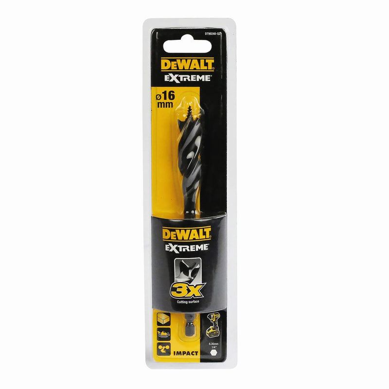Dewalt (DT90240-QZ) EXTREME 16mm x 152mm Self-Feed Tri-Flute Wood Drill Bit