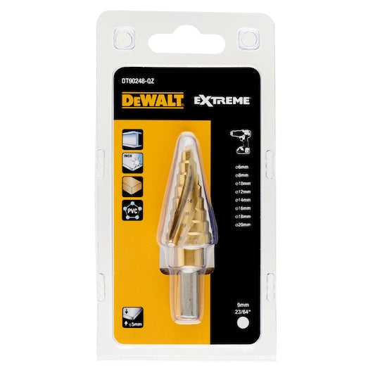 Broca escalonada de titânio para metal Dewalt (DT90248-QZ) de 6 mm a 20 mm