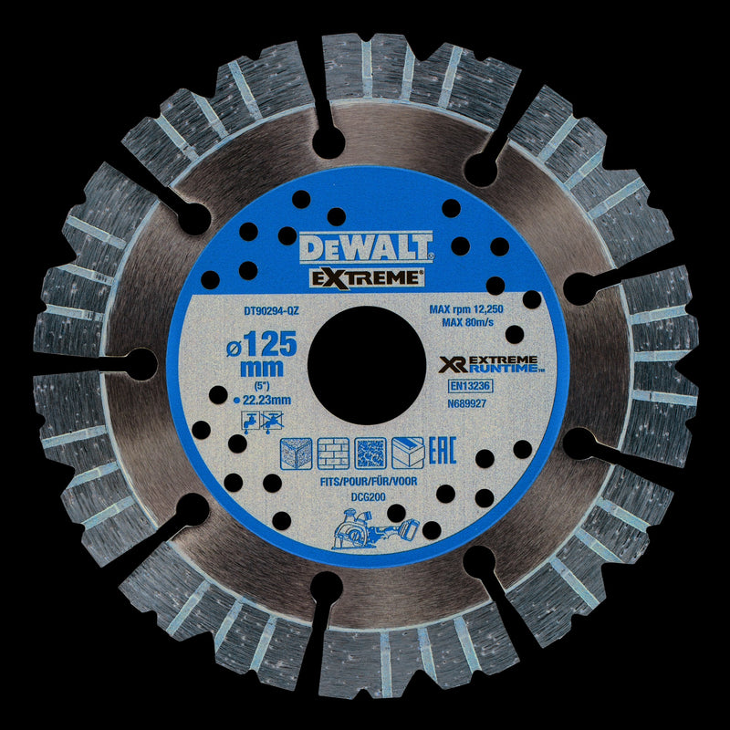 Dewalt (DT90294-QZ) XR EXTREME RUNTIME 125mm x 22.23mm Diamond Wheel