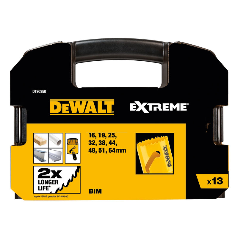 Dewalt (DT90350-QZ) EXTREME Bi-Metal Hole Saw Set (13 pcs.)