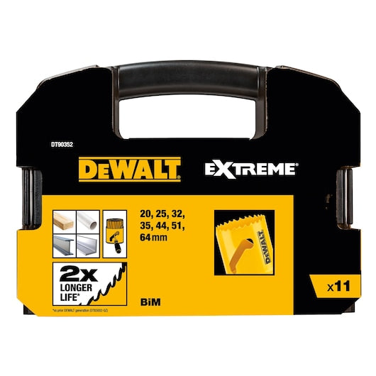 Conjunto de serras copo bimetálicas Dewalt (DT90352-QZ) EXTREME® (11 peças)