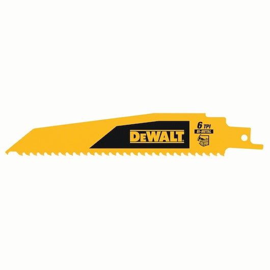 Dewalt (DT90380-QZ) Lâmina de demolição bimetálica para madeira e pregos, 152 mm, 6 TPI (pacote com 5)