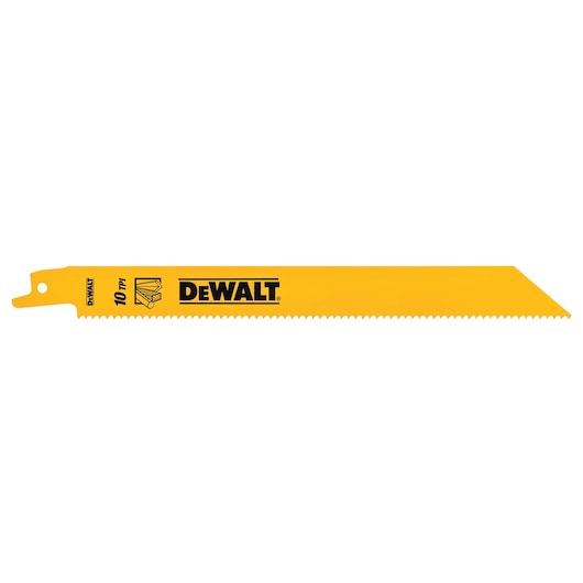 Dewalt (DT90383-QZ) Lâmina de demolição bimetálica para madeira e pregos, 203 mm, 10 TPI (pacote com 5)