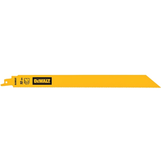 Lâmina de serra recíproca Dewalt (DT90389-QZ) de 304 mm, 10 TPI, bimetálica, para serviço pesado (pacote com 5)
