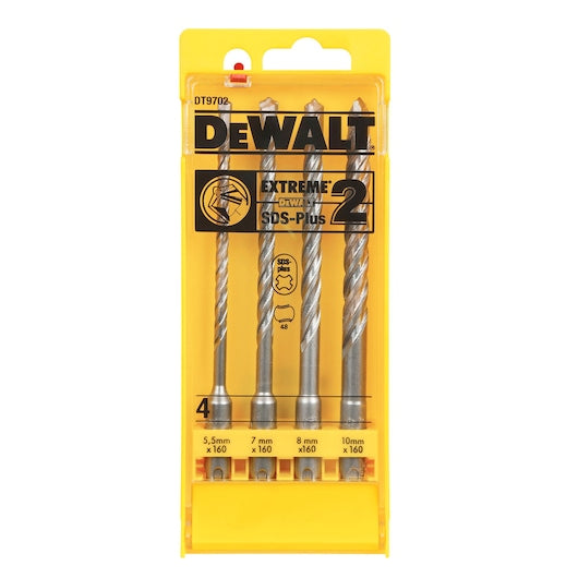 Conjunto de brocas Dewalt (DT9702-QZ) EXTREME® SDS-plus® de 2 cortes (4 peças)