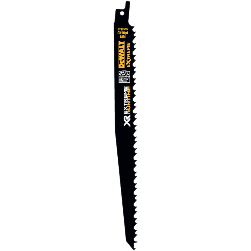 Lâmina de serra recíproca para madeira Dewalt (DT99555-QZ) XR EXTREME RUNTIME 230mm 4/6TPI (embalagem de 5)