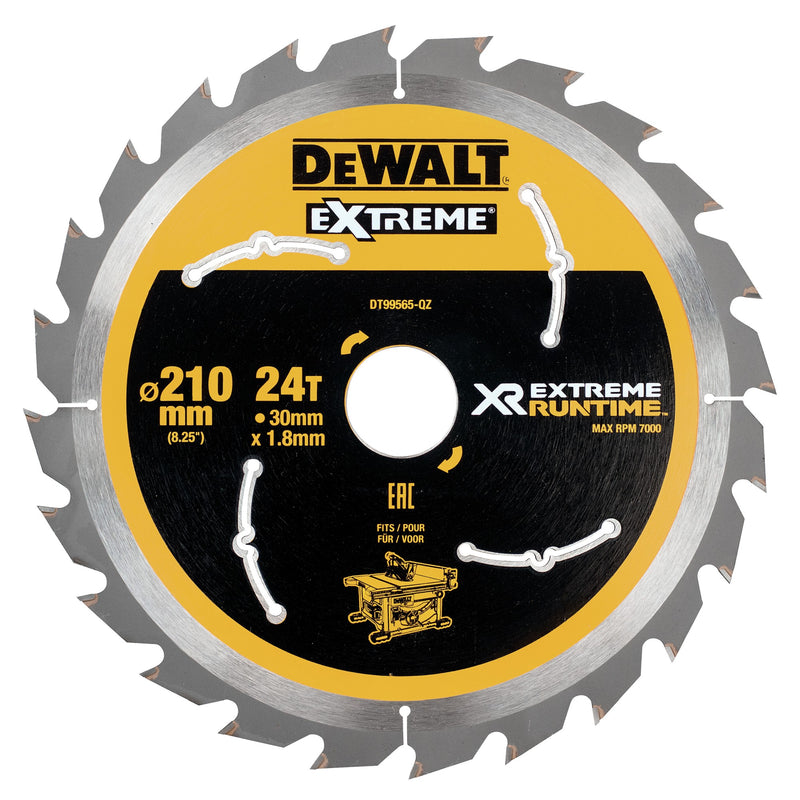 Lâmina de serra circular Dewalt (DT99565-QZ) XR EXTREME RUNTIME 210 mm x 30 mm com 24 dentes