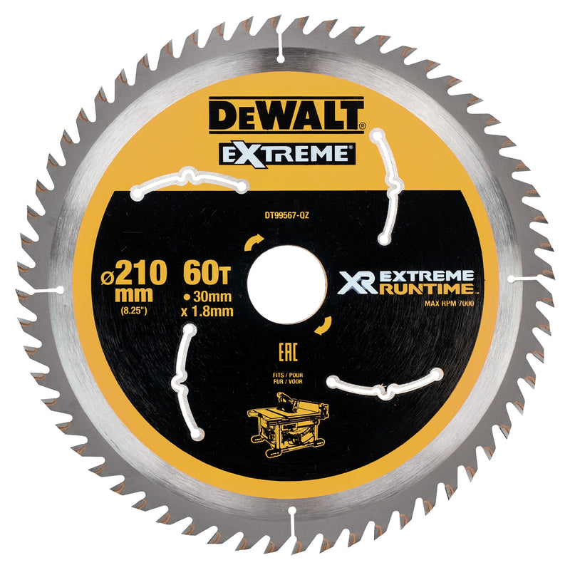Dewalt (DT99567-QZ) XR EXTREME RUNTIME 210mm x 30mm 60T Circular Saw Blade