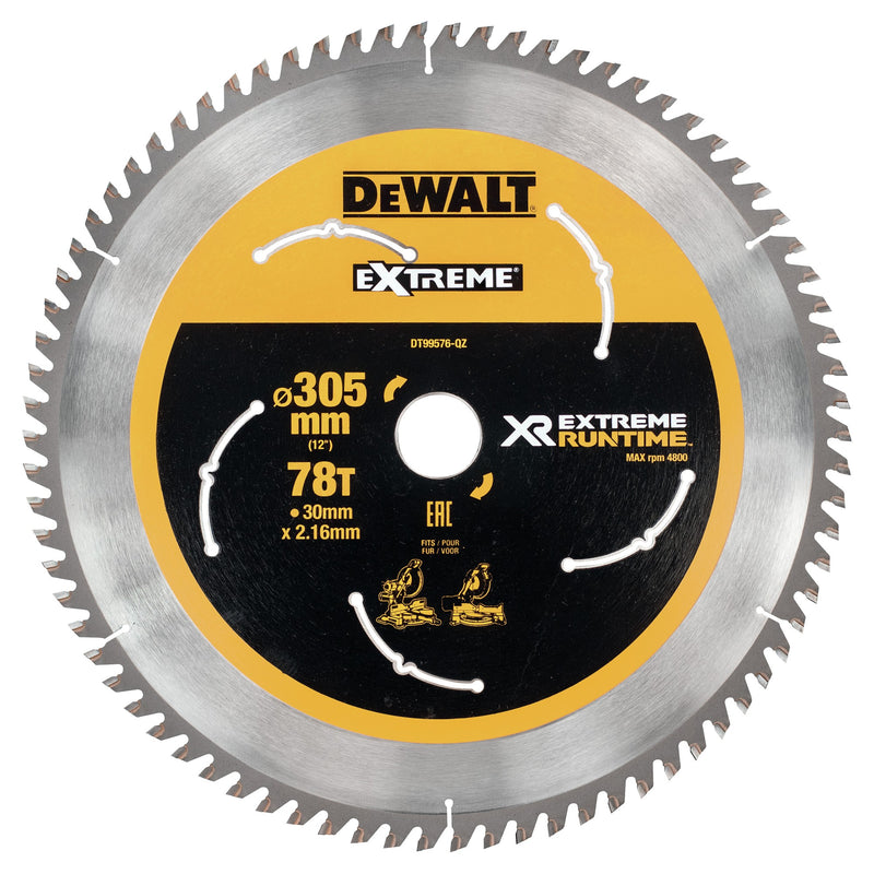 Dewalt (DT99576-QZ) XR EXTREME RUNTIME 305mm x 30mm 78T Circular Saw Blade