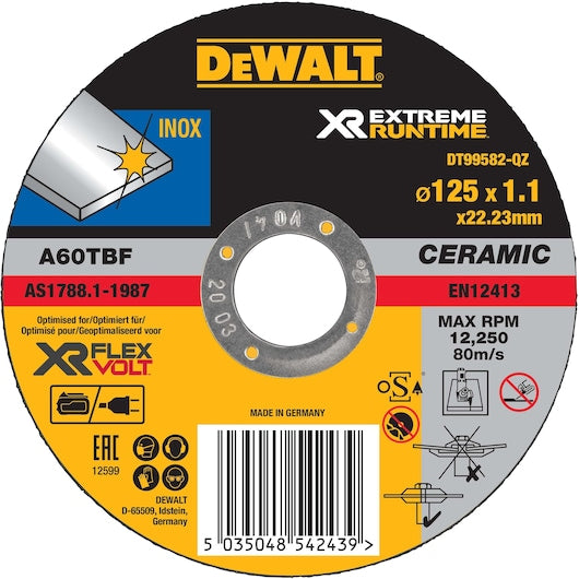 Disco de corte Dewalt (DT99582-QZ) XR EXTREME Runtime