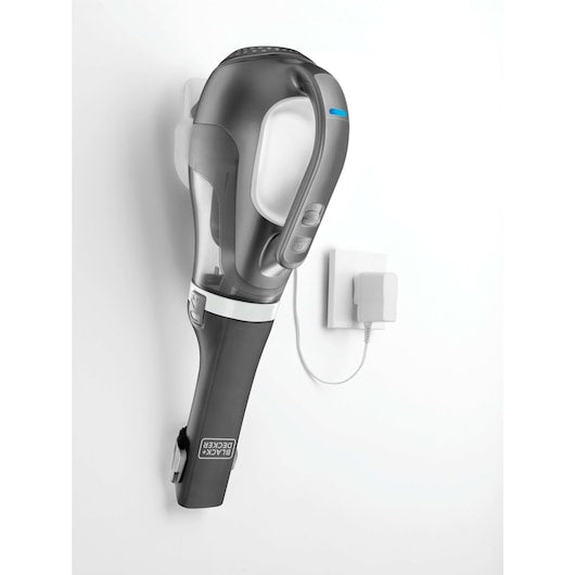 Aspirador de pó portátil Black&Decker (DV7215EL-QW) de 7,2 V com bateria de íon de lítio e ação ciclônica.