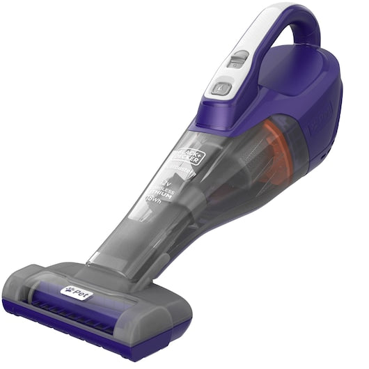 Aspiradora de mano Black&amp;Decker (HLVC315B11-QW) Pelican de 12V y 1.5Ah de litio. Boquilla extensible y abierta, base de carga y accesorios.