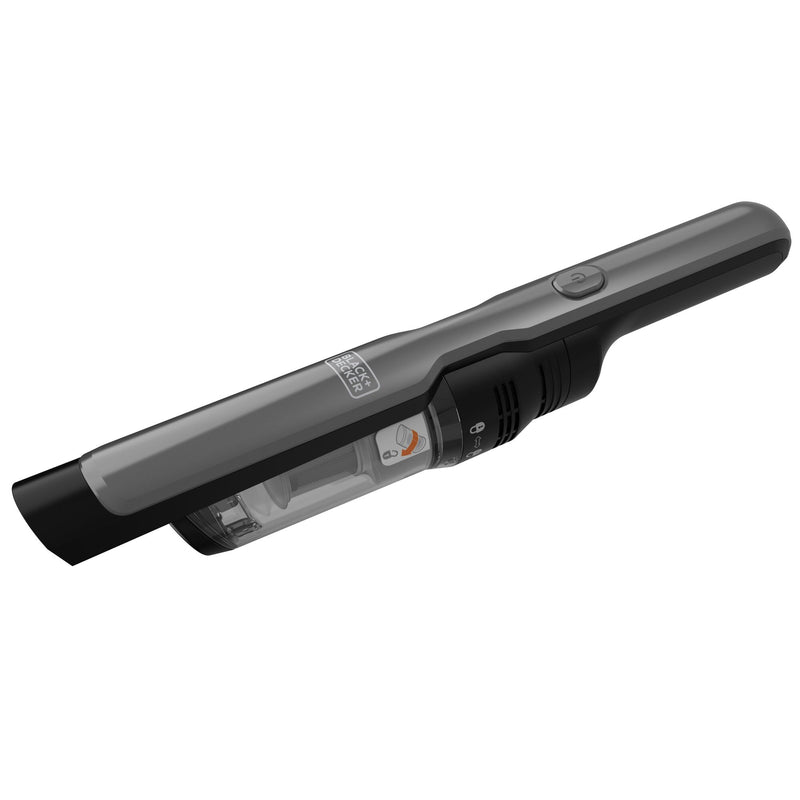 Aspirador portátil Black&amp;Decker (DVC320B21-QW) com motor sem escovas de lítio de 12V 2Ah e carregador de base.