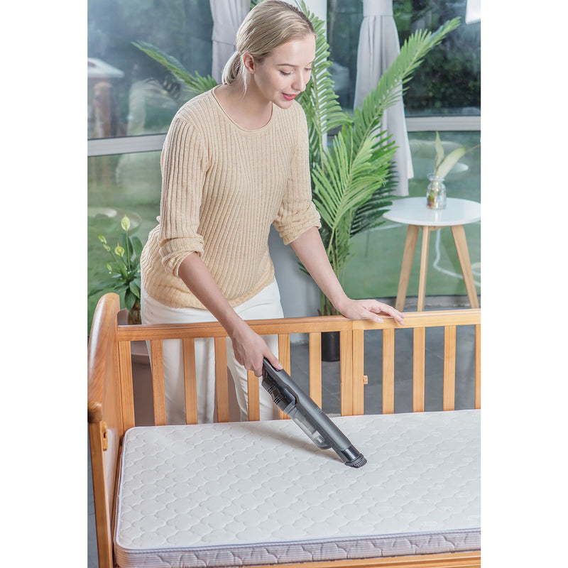 Aspirador portátil Black&amp;Decker (DVC320B21-QW) com motor sem escovas de lítio de 12V 2Ah e carregador de base.