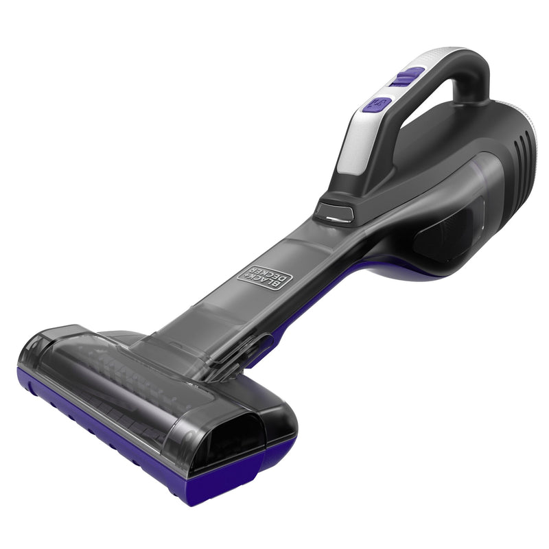 Black&Decker (DVD320BP-QW) Reveal™ Dustbuster® 12V 2Ah Cordless Handheld Vacuum with LED Lights, Pet Brush, and Charging Base