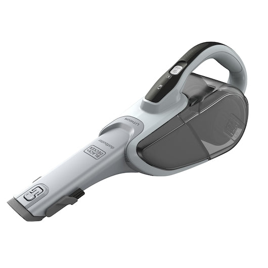 Aspirador de pó portátil Black&Decker (DVJ215J-QW) de 10,8 Wh com bateria de íon de lítio e ação ciclônica.