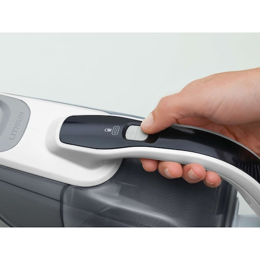 Aspirador de pó portátil Black&Decker (DVJ215J-QW) de 10,8 Wh com bateria de íon de lítio e ação ciclônica.
