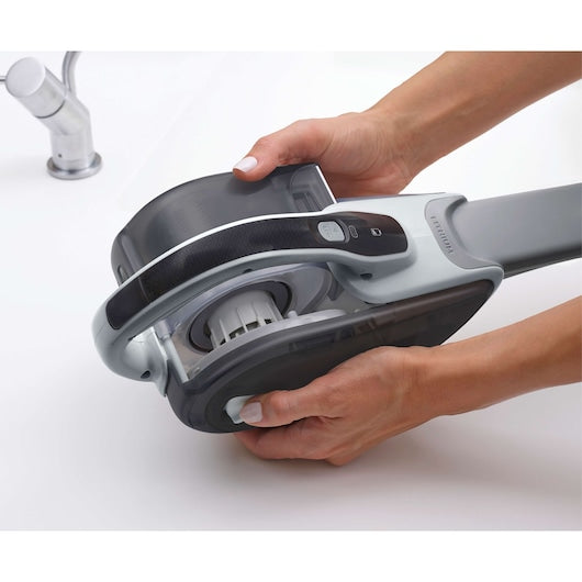Aspirador de pó portátil Black&Decker (DVJ215J-QW) de 10,8 Wh com bateria de íon de lítio e ação ciclônica.