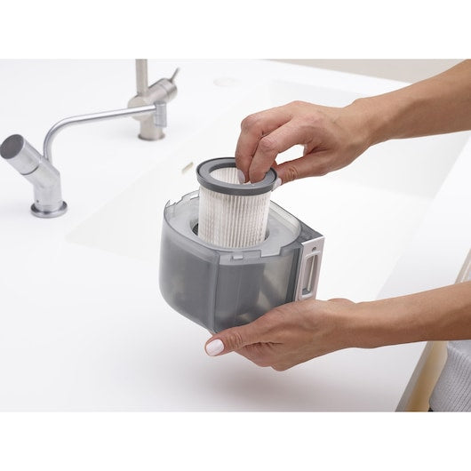 Aspirador de mão sem fio Dustbuster® de 27 Wh com bateria de íon de lítio, sensores Smart Tech e fragrância Cotton Fresh. Black&Decker (DVJ325BFS-QW)