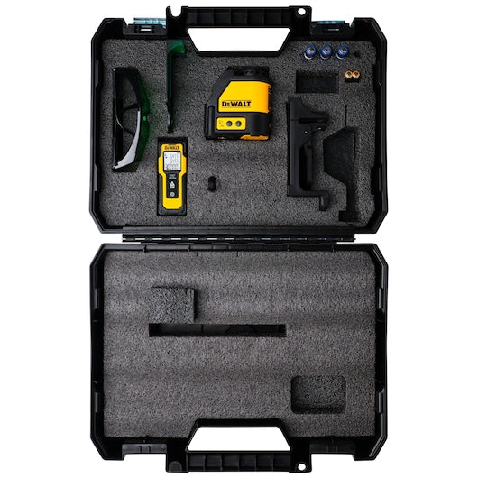Laser de feixe cruzado verde Dewalt (DW0887100-1) de 30 m e medidor de distância a laser