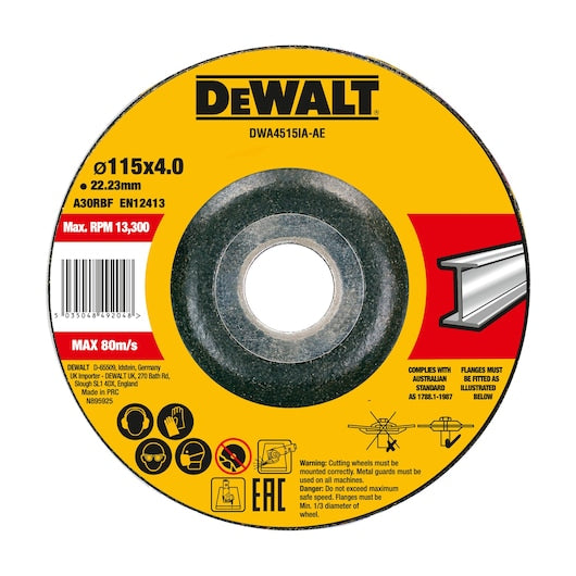 Disco de desbaste de alto desempenho DeWalt (DWA4515IA-AE)