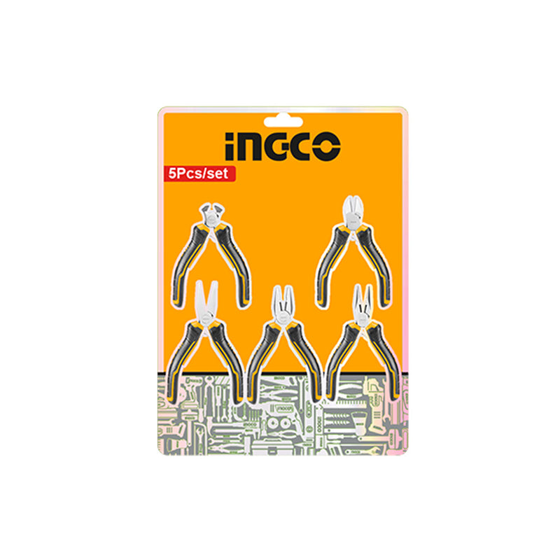 INGCO (HMPS01115) Set Of 5 Electronic Pliers In Blister Pack