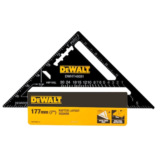 Esquadro de velocidade métrico Dewalt (DWHT46031-0) de 180 mm