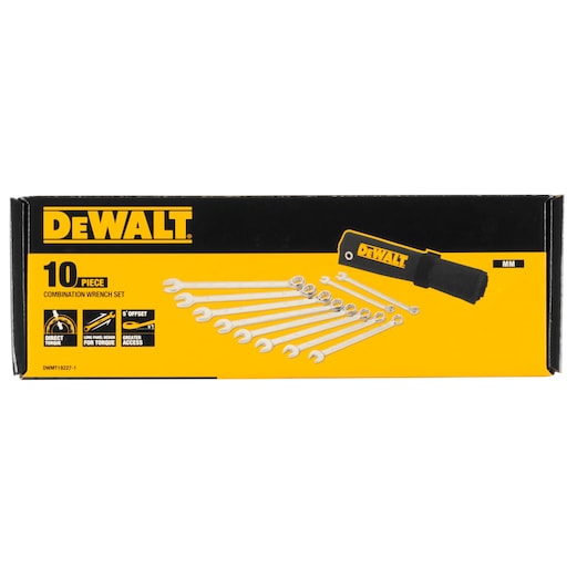 Juego de llaves combinadas métricas Dewalt (DWMT19227-1) (10 piezas)