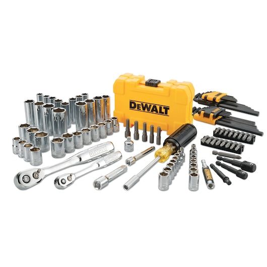 Conjunto de ferramentas para mecânico Dewalt (DWMT73801-1) de 1/4" e 3/8" (108 peças)